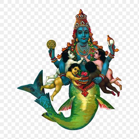 Shree Krishna Png Image, Vishnu Matsya Avatar, Vishnu Fish Avatar, Lord Vishnu Matsya Avatar, Vishnu Kalki Avatar, Public Domain Images, Vintage Children, Free Images, Transparent Background