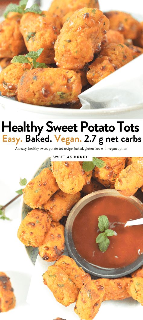 HEALTHY SWEET POTATO TOTS #sweetpotato #tots #baked #easy #healthy #baby #glutenfree #lowcarb Sweet Potato Tots Recipe, Sweet Potato Tots, Blw Recipes, Carrot Pudding, Veggie Meal, Potato Tots, Toddler Recipes, Baby Foods, Baby Finger Foods