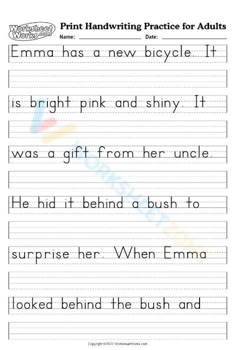 10 Free Printable Handwriting Practice Worksheets for Adults

Looking to improve your handwriting? These 10 free printable worksheets are perfect for adults of all ages. With a variety of styles and fonts to choose from, you're sure to find the perfect worksheet to help you achieve your handwriting goals.

Download your free worksheets today at: #Better_Handwriting_Worksheets #English_Writing_Skills_Worksheets #Writing_Worksheets_For_Adults #Print_Handwriting_Practice_Sheets Hand Writing For Kids, English Writing Skills Worksheets, Print Handwriting Practice Sheets, Free Handwriting Practice Sheets, Practice Writing Sheets, Handwriting Practice Sentences, Handwriting Practice Free, Cursive Practice Sheets, Writing Practice For Kids