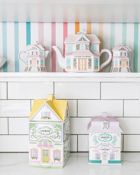 Celebrate Valentine’s Day in Style with Sweet Vintage Details - Cottage Journal Spring Vintage Decor, Quirky Mugs, Lenox Spice Village, Ashley Wilson, Yellow Kitchen Cabinets, Spice Village, Lenox Village, Cottage Journal, Elegant Entertaining