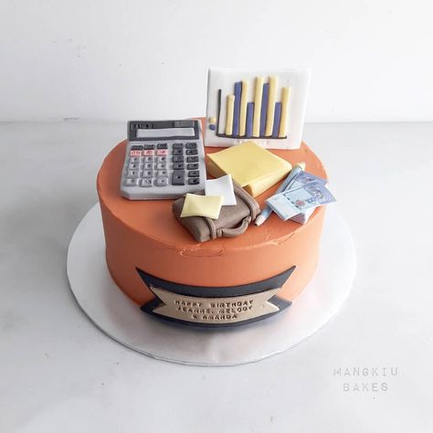 Sales and Marketing cake Accounting Graduation Party Ideas, Accountant Cake Ideas, Cakes For Bankers, Finance Cake, College Graduation Cakes, Cake Design For Men, Teacher Cakes, Cake Stock, Book Cakes