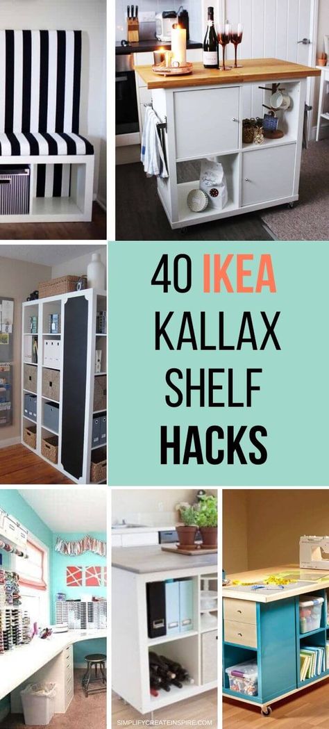 The ultimate collection of Ikea Kallax hacks and inspiration in one place with over 30 Kallax ideas for every room of your house. From simple styling ideas to complete Kallax shelf hacks. These Kallax shelf ideas will help you transform every room of your home into an organised system. Kallax 3x4 Ideas, Kallax Ikea Ideas Kitchen, Ikea Cube Shelf Makeover, Ikea Shelf Ideas, Kallax Shelf Ideas, Kallax Kitchen, Ikea Kallax Desk, Kallax Inspiration, Ikea Kallax Ideas