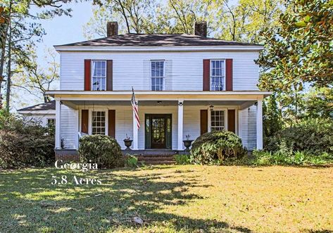 Georgia Farmhouse, Maple Laminate Flooring, Second Floor Landing, Large Laundry Rooms, Beadboard Ceiling, American Farmhouse, Pantry Shelving, Life Dreams, Water And Sanitation