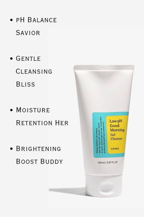 Good Morning Low-pH Cleanser- COSRX Cosrx Cleanser, Good Morning Gel Cleanser, Cosrx Low Ph, Cleanser For Sensitive Skin, Trending Skincare, Oily Skin Acne, Skincare Acne, Premium Skincare, Acne Solutions