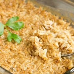 Easy Mexican Rice Butter Rice Recipe, Buttered Rice Recipe, Stick Of Butter Rice, Rice Side Dish Recipes, Rice Side, Baked Rice, Rice Side Dishes, Butter Rice, One Pan