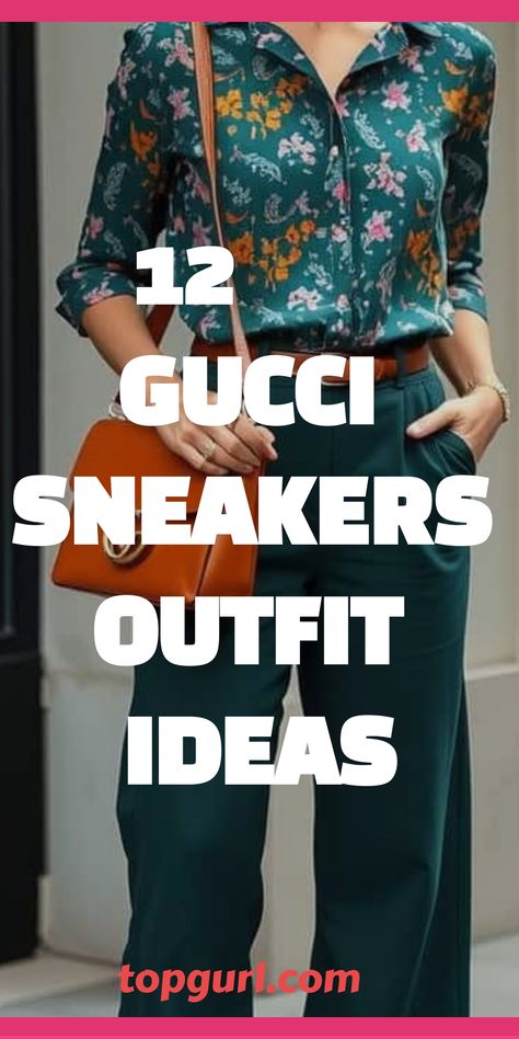 Gucci Sneakers Outfit Ideas Gucci Sneakers Outfit Women Winter, Outfit With Gucci Sneakers, Gucci Sneakers Women, Gucci Platform Sneakers Outfit, Styling Gucci Sneakers, Gucci Outfit Ideas, Gucci Tennis Shoes Outfit Women, Gucci Rython Sneakers Outfit, Sneaker Outfits Women Street Chic