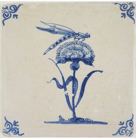 Blue Tile Tattoo, Ancient Tiles, Corn Flower, Dutch Tiles, Delft Tiles, Antique Tiles, Paint Cards, Tile Inspiration, Delft Blue