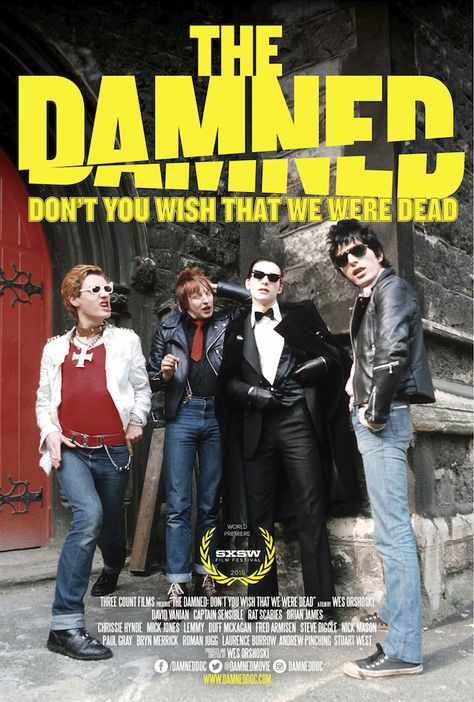 The Damned Band, Mick Jones, Chrissie Hynde, Fred Armisen, British Punk, Paul Gray, Duff Mckagan, Punk Poster, The Cramps