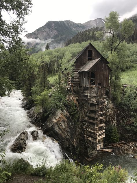 Moonwood Mill Aesthetic, Mill Aesthetic, Small Cabin In The Woods, Dark Naturalism, Mill House, Off Grid Cabin, Fantasy Life, Cottage Cabin, Cabin Life