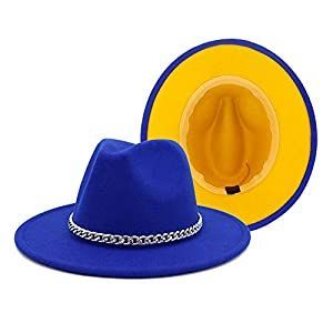 Wide Brim Fedora, Hat Fedora Hat Outfits, Fedora Fashion, The Mask Costume, Hat Fedora, Crown Hat, Wide Brim Fedora, Fashion Style Women, Royal Blue And Gold, Dress Tops