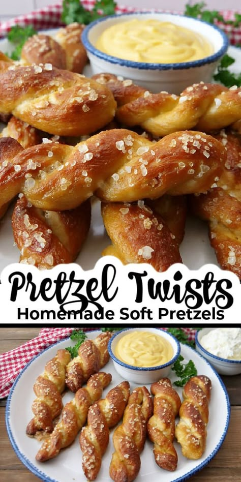 Quick Soft Pretzel Recipe, Baked Pretzels Soft, Easy At Home Appetizers, Easy Salty Snacks Homemade, Sonic Pretzel Twist Recipe, Home Made Pretzels Easy, Kid Cooking Recipes Easy, Home Made Soft Pretzels, Air Fryer Soft Pretzel