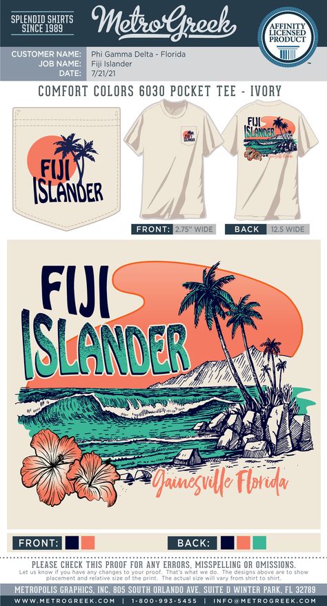 Fiji Islander Shirt | Phi Gamma Delta | Fraternity Shirt | Metro Greek | Beach Party | Beach Shirt | Greek Shirts Luau Theme Tshirts, Beach Sorority Shirt, Beach T Shirts Design, Beach Shirt Ideas, Beach Tshirt Ideas, Beach Party Illustration, Beach Tshirt Designs, Zipper Drawing, Beach Shirt Design