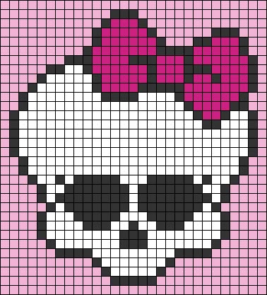 Rib Cage Alpha Pattern, Hearts Alpha Pattern, Kuromi Crochet Grid, Pixel Art Grid Monster High, Halloween Crochet Pixel Grid, Monster High Alpha Pattern, Monster High Pixel Art Grid, Crochet Pixle Grids, Melanie Martinez Alpha Pattern