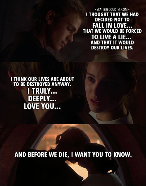 Best Star Wars Quotes, Padme Quotes, Padme And Anakin, Attack Of The Clones Anakin, Anakin And Padme Love Quotes, Anakin And Padme Headcanon, Padme Attack Of The Clones, Anakin Padme, Anakin And Padme Happy Ending