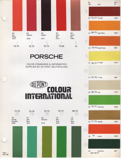 Paint Chips 1969 Porsche 1969 Porsche, Porsche 9, Porsche Colors, Popup Store, Microcar, Color Catalog, Porsche Models, Mclaren Mercedes, Vintage Porsche