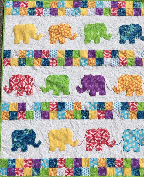 Elephant Quilts Pattern, Elephant Quilt, Elephant Applique, Appliqué Quilts, Baby Elefant, Handmade Baby Quilts, Baby Boy Quilts, Baby Quilt Patterns, Childrens Quilts