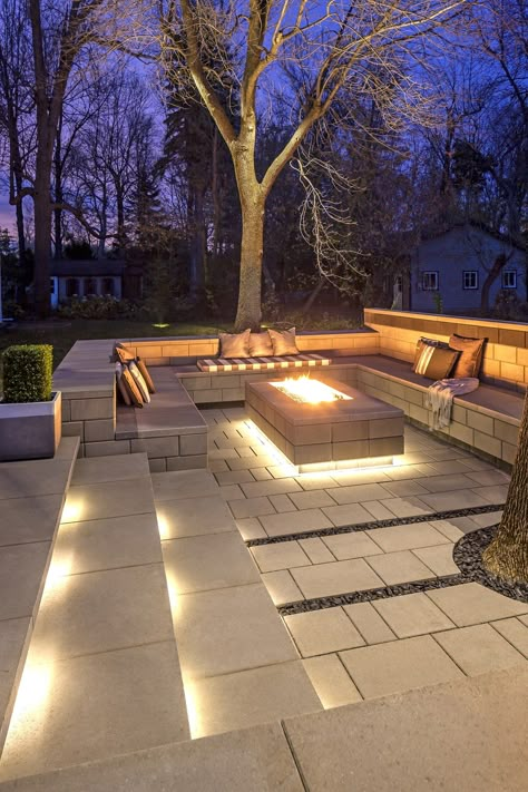 Terraced Patio Ideas, Backyard Seating, Landscape Designs, Outdoor Gardens Design, Backyard Fire, Fire Pit Backyard, Dream Backyard, Backyard Patio Designs, Back Garden