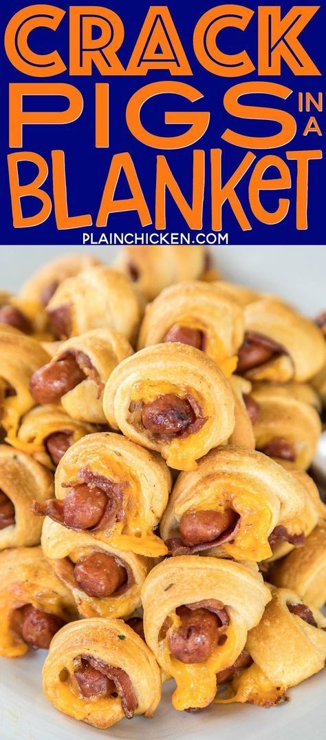 Football Friday, Plain Chicken, Tailgating Recipes, Tailgate Food, Pigs In A Blanket, Oh My Goodness, Super Bowl Food, Football Food, Finger Food Appetizers