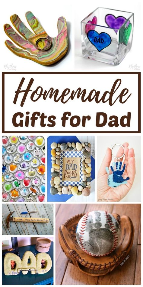 Handmade Father's Day Gift Ideas - Homemade Gifts for Dad and Grandpa from Kids make gift giving fun and easy! Gifts For Dad From Kids, Homemade Gifts For Dad, Homemade Kids Gifts, Handmade Father's Day Gifts, Homemade Birthday Gifts, Easy Homemade Gifts, Anniversaire Diy, Diy Easter Gifts, Kids Homemade