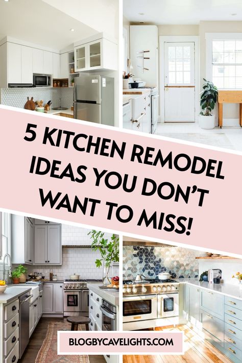 5 best kitchen remodel ideas 1925 Kitchen Remodel, Diy Kitchen Remodel On A Budget, Small Kitchen Remodel On A Budget, 90s Kitchen Update, Old Kitchen Remodel On A Budget, Kitchen Remodel Must Haves, 80s Kitchen Remodel, Windowless Kitchen, Budget Friendly Kitchen Remodel