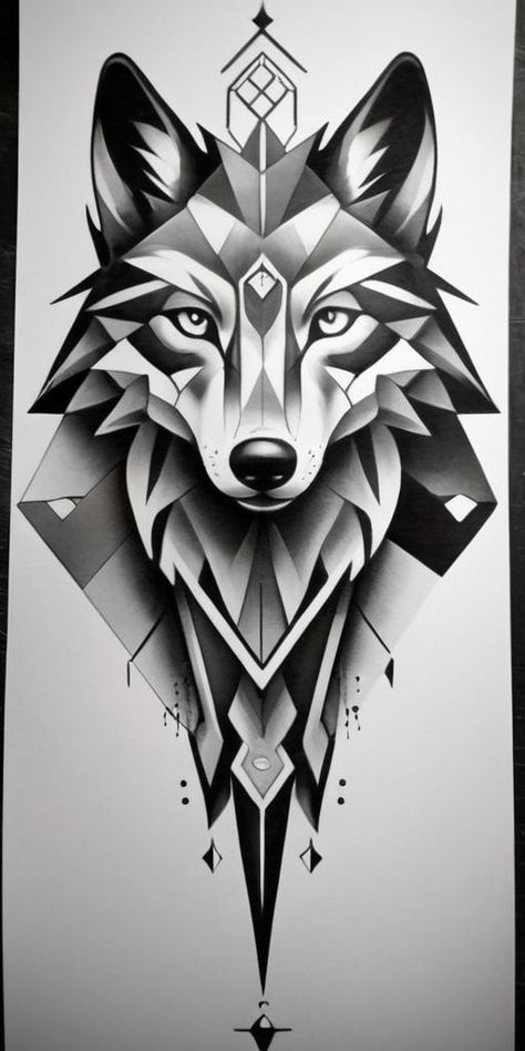 Geometric Fox Tattoo Design, Fox Geometric Tattoo, Wolf Geometric Tattoo Design, Geometric Lion Tattoo Design, Geometrical Tattoo Design, Geometric Fox Tattoo, Wolf Face Tattoo, Geometrical Tattoo, Wolf Tattoo Forearm