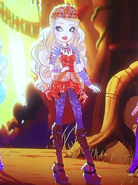 Ever After High Way Too Wonderland, Apple White Dragon Games, Ever After High Dresses, Ever After High Dragon Games, Lizzie Hearts, Raven Queen, Monster High Art, Apple White, Dope Cartoon Art