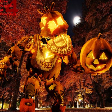 Jack O Chica Fnaf, Fnaf Pumpkin, Fnaf Halloween, Fnaf Pictures, Fnaf Animatronics, Fnaf 4, Fnaf 1, Royale High, Halloween Wallpaper