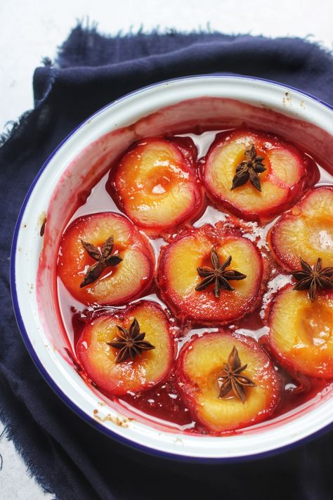 Roasted Plums with Star Anise - Supper in the Suburbs Cooking With Star Anise, Recipes With Star Anise, Star Anise Recipes, Anise Recipes, Roasted Plums, Plum Varieties, 4th Trimester, Fall Appetizers, Desserts Healthy