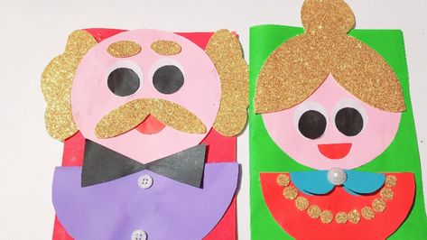 Very easy and simple to make greeting cards for grandparents. Grand Parents Day Card Ideas, Grand Parents Day Crafts Kids, Grand Parents Day, Card For Grandparents, Grandparents Diy, Grandparents Day Cards, Make Greeting Cards, Grandparents Day Crafts, Happy Grandparents Day