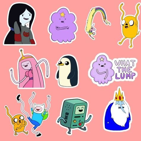 Adventure Time Printables, Adventure Time Stickers Printable, Stickers Packs Printable, Cartoon Stickers Printable, Anime Sticker Pack Printable, Anime Stickers Pack, Cartoon Stickers Aesthetic, Adventure Time Stickers, Sticker Pack Printable