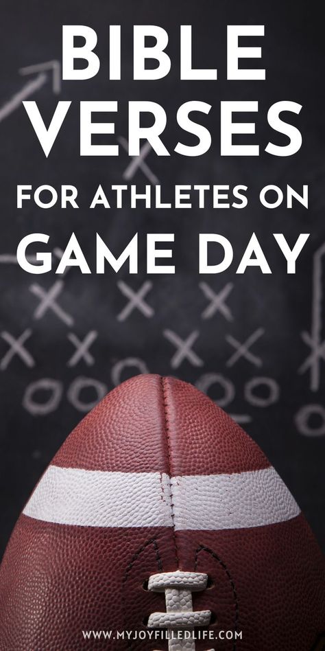 Find strength and encouragement in these Bible verses for athletes. Perfect for boosting your confidence and keeping your faith strong as you compete on game day. Devotions For Volleyball, Football Season Over Quotes, Football Scripture Quotes, Bible Verse For Sports Motivational, Prayer For Football Player, Bible Verse For Football Players, End Of Football Season Quotes, Football Quotes From Mom To Son, Baseball Bible Verse