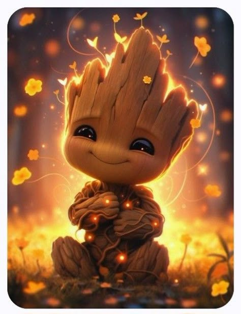 Groot Marvel Wallpaper, Groot Marvel Art, Groot Wallpaper, Cute Groot, Cute Animal Quotes, Groot Marvel, Iphone Dynamic Wallpaper, Halloween Wallpaper Cute, Android Wallpaper Art