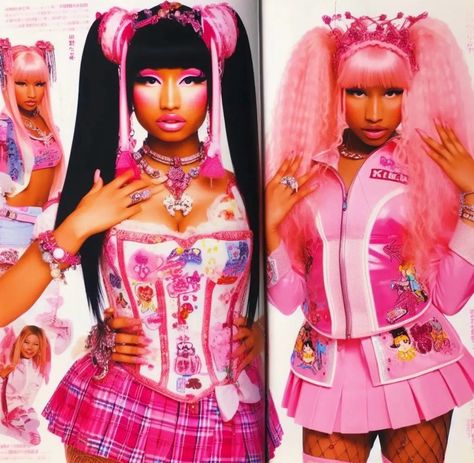 Nicki minaj for KERA mag (japan 2012) Nicki Minaj Gyaru, Nicki Minaj Harajuku Barbie Era, Nicki Harajuku Barbie, Nicki Minaj Harajuku Barbie, Harajuku Nicki Minaj, Nicki Minaj Iconic Looks, Festival Outfit Ideas 2023, Kitty And Mimi, 2012 Aesthetic