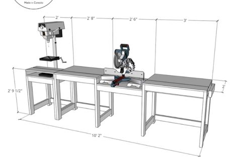 Drill Press Station, Miter Saw Station, Saw Station, Mitre Saw Station, Workbench Plans Diy, Woodworking Shop Plans, Wood Projects For Kids, Woodworking Shop Layout, Woodworking Bench Plans