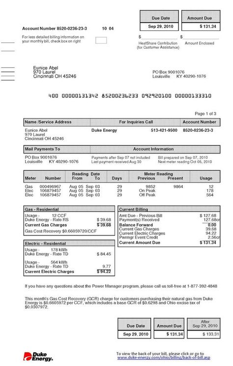 Bill Template, Utility Bill, Quick Saves