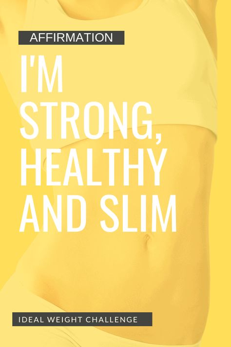 Strong, healthy and slim affirmation and EFT combo Slim Affirmation, Eft Scripts, Water Challenge, Emotional Freedom Technique, Emotional Freedom, Affirmations For Happiness, Ideal Weight, Womens Wellness, Daily Affirmations