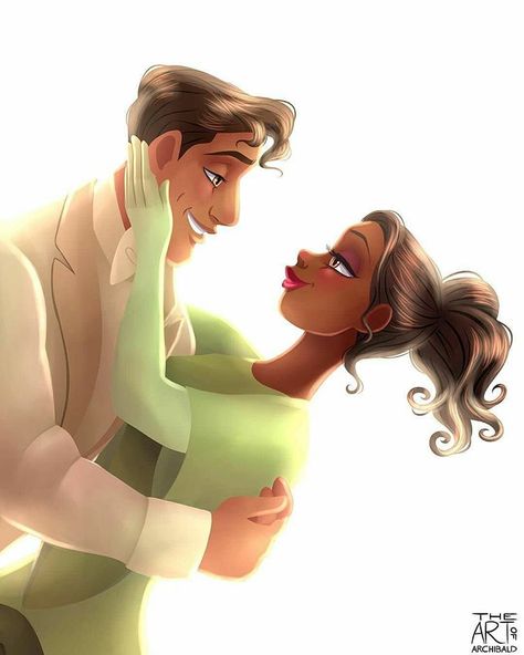 Couples Disney, Tiana And Naveen, Princesa Tiana, Disney Princess Tiana, Animation Disney, Disney Princesses And Princes, Images Disney, Disney Nerd, Art Couple