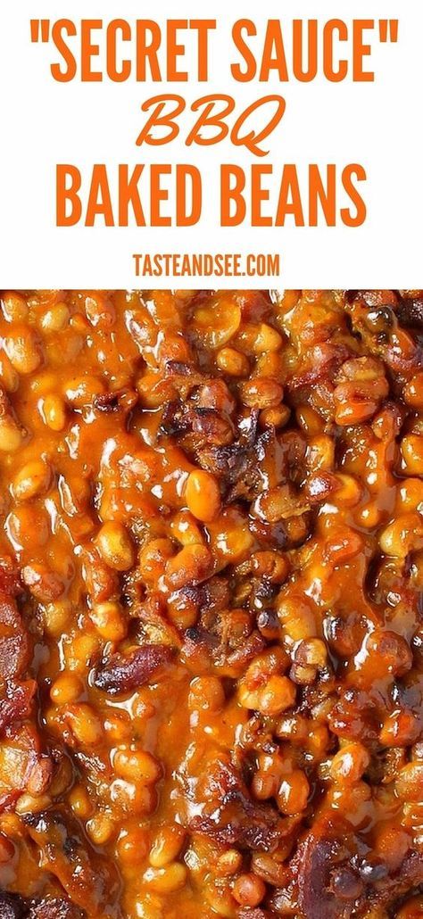 Bbq Baked Beans With Pulled Pork, Smoked Bbq Baked Beans, Barbecue Beans Recipe, Sweet And Spicy Baked Beans, Bbq Meats Ideas, 5 Bean Baked Beans, Baked Beans With Pulled Pork, Baked Beans With Meat, Tangy Baked Beans