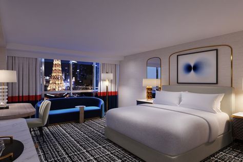 This Iconic Las Vegas Hotel Just Debuted a $100 Million Upgrade — Including New Balcony Rooms Horseshoe Las Vegas, Paris Hotel Las Vegas, Eiffel Tower Restaurant, Burgundy Room, Vegas Hotel Rooms, Paris Rooms, Las Vegas Hotel, Vegas Hotels, Paris Las Vegas