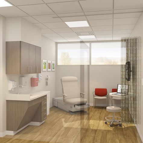 Primary Care Office Design, Medical Office Exam Room Design, Direct Primary Care Office, Primary Care Clinic Design, Medical Exam Room, Exam Room Design, Clinic Room, Medical Clinic Design, Doctor Office Design