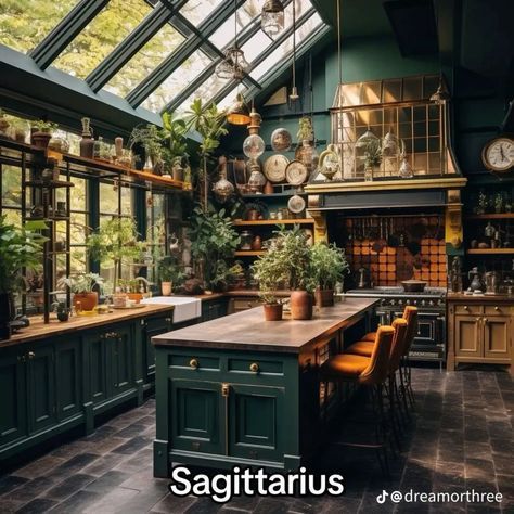 Jungle Kitchen Ideas, Color Schemes Sage Green, Greenhouse Kitchen Ideas, Conservatory Kitchens, Sage Green Backsplash, Solarium Kitchen, Kitchen Design Green, Greenhouse Dining Room, Barndo Kitchen