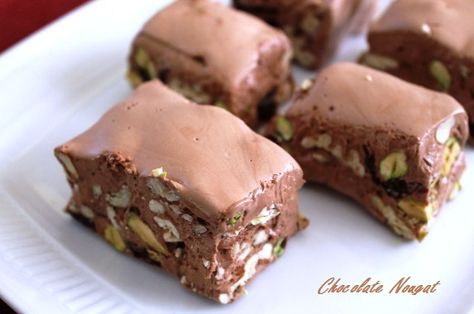 Homemade Nougat, Nougat Cake, Nougat Recipe, Dried Cherries, Homemade Caramel, Best Candy, Toasted Almonds, Fun Baking Recipes, Best Chocolate