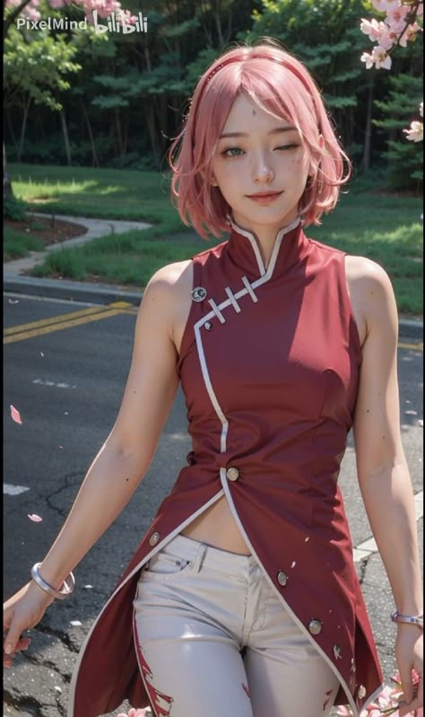 Kunoichi Outfit, Cosplay Sakura, Sakura Haruno Cosplay, Sakura Cosplay, Naruto Cosplay, Naruto Cute, Sarada Uchiha, Naruto Girls, Sakura And Sasuke