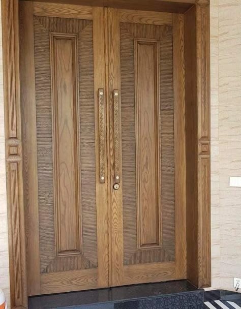 Wooden Door Entrance Front Entry House, Main Wooden Doors Entrance Indian, Main Door Double Door Designs Indian, Dabal Door Design Wood Modern, Wooden Double Front Doors Indian, Indian Main Door Designs Double Door, Front Door Design Wood Entrance, Double Door Design Wood Indian, Wooden Double Door Entrance