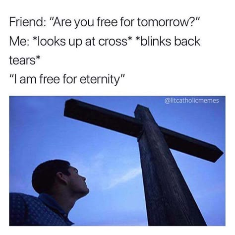 Me very soon 😏 Jesus Jokes, Bible Jokes, Funny Christian Jokes, Church Memes, Catholic Memes, Jesus Memes, Bible Humor, Christian Jokes, Christian Quotes God