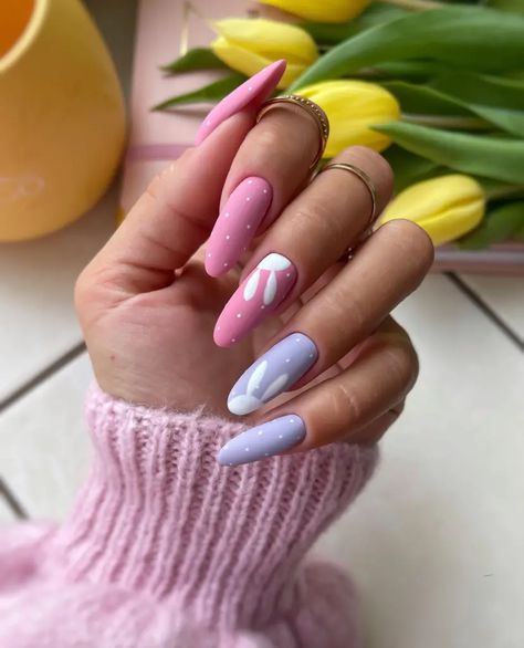 Easter Spring Nails: A Symphony of Pastel Elegance and Playful Designs - divagaze.com Nails Inspiration Easter, Easter Inspired Nails, Easter Egg Nail Art, Egg Nail Art, Acrylic Easter Nails, Nail Ideas Easter, Easy Spring Nails, Spring Nails Pastel, Pastel Easter Nails