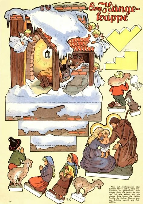 Paper Nativity, Christmas Paper Dolls, Dollhouse Christmas, Nativity Scenes, Christmas Paper Crafts, Christmas Nativity Scene, Paper Dolls Printable, Vintage Paper Dolls, Old Fashioned Christmas