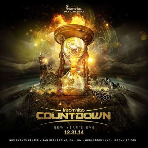 Insomniac officially announce new NYE event, COUNTDOWN New Years Eve Countdown, Event Countdown, Rave Art, Coffee Poster Design, Edm Music Festivals, Eve Best, Edm Rave, Poster Inspiration, Illustrator Design Tutorial