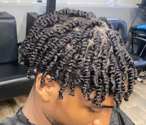 High Top 2 Strand Twist Men, Short Two Strand Twist, Strand Twist Men, 2 Strand Twist Men, Twists Black Men Hair, Mens Twists, Afro Hair Color, Twist Men, Male Braids