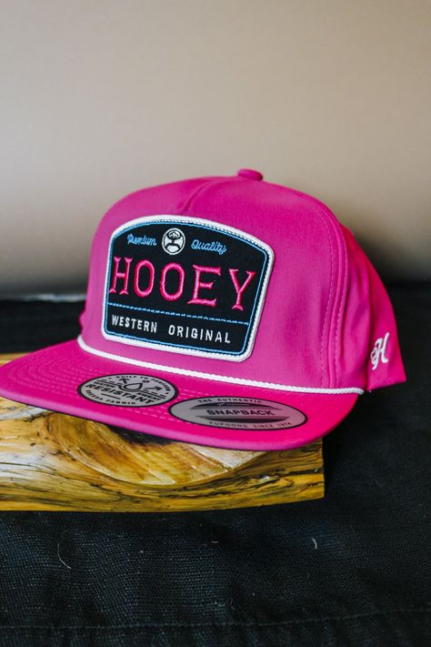 Get ready to add a pop of color to your wardrobe with our Pink Hooey Trucker Hat! Made with 5 panels for a comfortable fit, this hat is perfect for any outdoor adventure. Show off your style and protect yourself from the sun in one easy step. Mens Hooey Hats, Country Hats Summer, Western Accessories Hats, Cheap Western Style Snapback Trucker Hat, Cheap Western Trucker Hat, Gifts For Country Boys, Birthday Trucker Hats, Western Fits, Casual Country Outfits